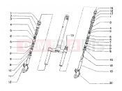 gilera Runner 180 FXR 2T front fork component parts (model 97-98-99)