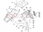 GILERA Runner 50 ST Pure Jet Rear cover - Splash guard