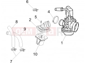 GILERA Runner 50 SP Carburettor, assembly - Union pipe