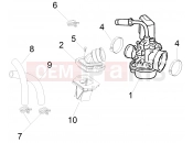 GILERA Runner 50 SP Carburettor, assembly - Union pipe