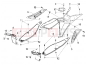 gilera 2012 Runner 125 ST 4T középső idom - lábtartó