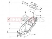 gilera 2013 Runner 125 ST 4T sisak tartó - ülés alatt