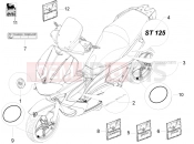 gilera 2015 Runner 125 ST 4T Plates - Emblems