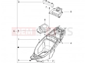 gilera 2006 Runner 125 VX 4T sisak tartó - ülés alatt