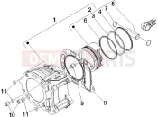 gilera 2006 Runner 200 Race VXR 4T Cylinder-piston-wrist pin unit
