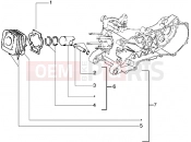 gilera Stalker 50 Cylinder-piston-wrist pin, assy