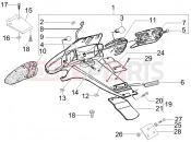 gilera 2006 Stalker 50 hátsó burkolat - sárvédő