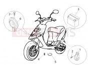 GILERA Stalker 50 Remote control switches - Battery - Horn