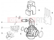 gilera 2010 Stalker 50 Carburettor, assembly - Union pipe