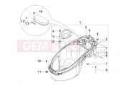 gilera 2010 Stalker 50 Naked Helmet huosing - Undersaddle