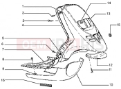 gilera Storm 50 front shield-footboard-spoiler