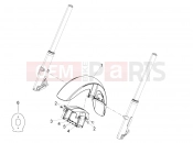 MOTOGUZZI California 1400 Corazzieri ABS (ZGUKDH0) Front mudguard-Pillar