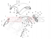 MOTOGUZZI California 1400 Touring ABS Rear mudguard