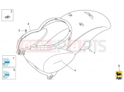APRILIA SCARABEO Scarabeo 50 2T NET FRAME » Rear body I - Rear fairing