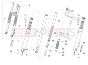 MOTOGUZZI V9 Bobber Sport 850 ABS Front fork Kaifa