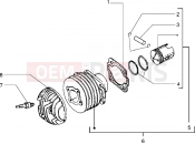 vespa Cylinder-piston-wrist pin, assy