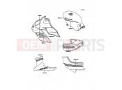 KAWASAKI 1989 Decals(Red/White)