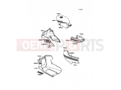 KAWASAKI 1989 Decal(White/Gray)
