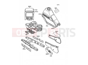 KAWASAKI 1989 Decals(EBONY)(KL250-D5)