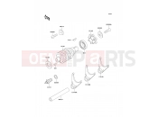 KAWASAKI KDX125SR (KDX125-A3) Change Drum/Shift Fork