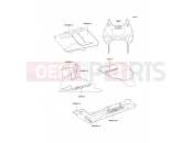 KAWASAKI 1996 Decals(Red/Gray)