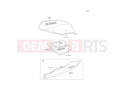 KAWASAKI 1997 Decals(Silver)