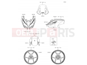 KAWASAKI 2017 Decals(Black)(FHF)