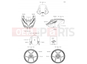 KAWASAKI 2017 Decals(Titanium)(FHF)