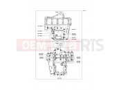 KAWASAKI Z1000 ABS (ZR1000EDFA) Crankcase Bolt Pattern