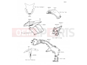 KAWASAKI Ninja 1000 ABS (ZX1000MEF) Decals(Red)