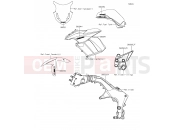 KAWASAKI Ninja 1000 ABS (ZX1000MEF) Decals(Gray)(Blue)