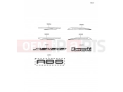 KAWASAKI J300 ABS (SC300BGF) Decals(Green/Black)