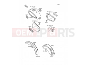 KAWASAKI 1995 Decals(Green/Blue)