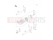 KAWASAKI ZXR400 (ZX400-L5) Gear Change Drum/Shift Fork(s)