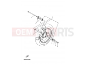 YAMAHA YN100 OVETTO 100 (5KKK) 2003 FRONT WHEEL