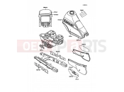 KAWASAKI 1988 Decals(WHITE/BLUE)(KL250-D5)