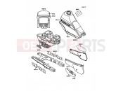 KAWASAKI 1988 Decals(WHITE/RED)(KL250-D5)