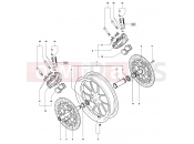 MV Agusta 2006-2007 F4 1000R 1+1 Front Wheel Assembly