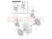 MV Agusta 2007-2008 F4 312R 1000 1+1 Front Wheel Assembly