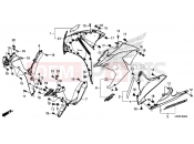 HONDA CBR300R 2016 F-45 MIDDLE COWL / UNDER COWL