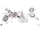 HONDA CBR300R 2016 E-16 CRANKSHAFT / PISTON