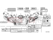 HONDA CBR500R ABS 2016 CAUTION LABEL