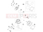 KTM 50 SX (6001K4) [EU] 2011 CYLINDER, CYLINDER HEAD