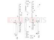 KTM 65 SX (6001H6) [EU] 2008 FRONT FORK DISASSEMBLED