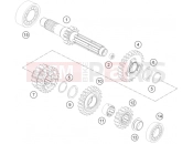 KTM FREERIDE 250 R (F7375Q4) [US] 2017 TRANSMISSION I - MAIN SHAFT