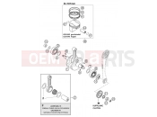 KTM 625 SXC (8703D9) [EU] 2004 CRANKSHAFT, PISTON
