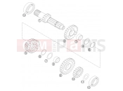 KTM 250 EXC RACING (8103F3) [EU] 2006 TRANSMISSION I - MAIN SHAFT