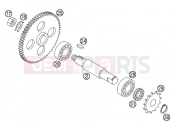 KTM 50 MINI ADVENTURE (600120) [EU, US] 2002 TRANSMISSION II - COUNTERSHAFT