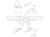 KTM 380 SX (650110) [EU] 2001 MASK, FENDERS