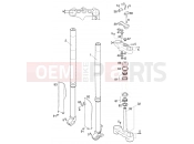 KTM 640 LC4-E SILBER/18,5Lt (972607) [EU] 2000 FRONT FORK, TRIPLE CLAMP